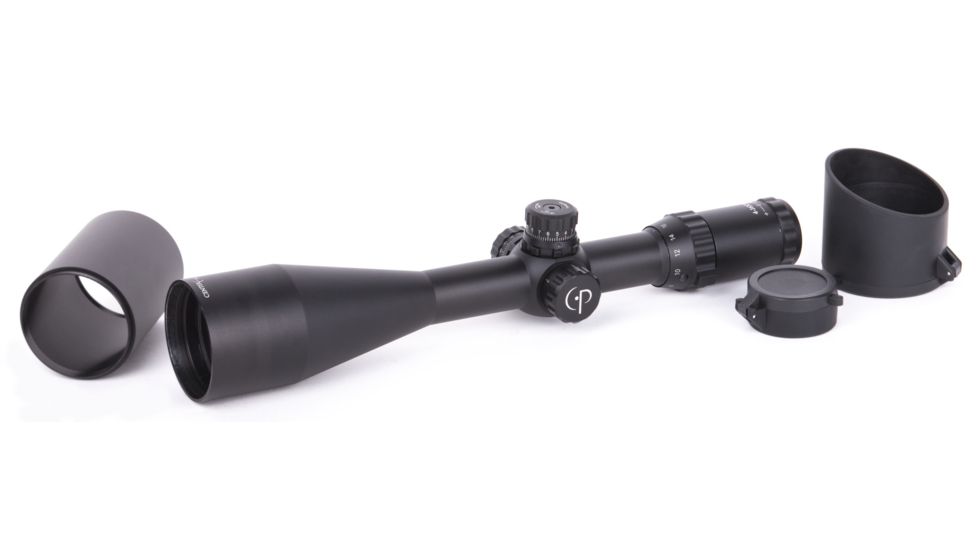 CenterPoint 4-16X56mm Rifle Scope, Mil Dot Reticle, 30mm Tube, Black, LR416S1