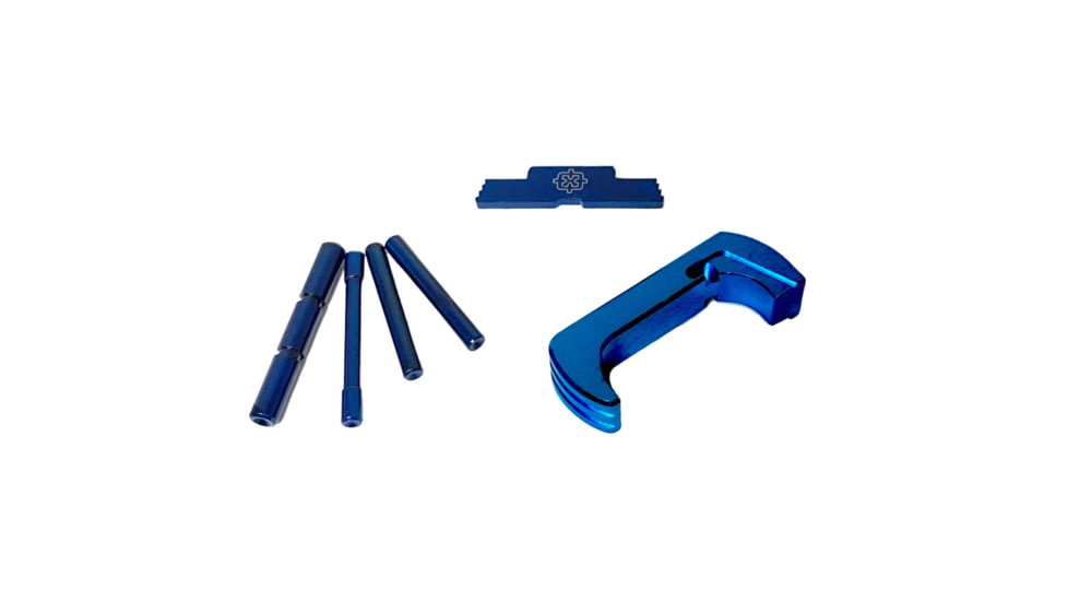 Cross Armory 3-Piece Kit 3 Pin Set, Glock Gen 1-3, Extended Mag Catch, Extended Slide Lock, Purple, Small, crGOKpl