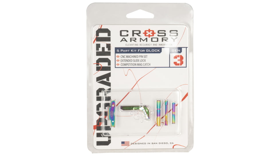 Cross Armory 3 Piece Upgrade Kit P80 Gen1-3 Rainbow, CRGOKRB