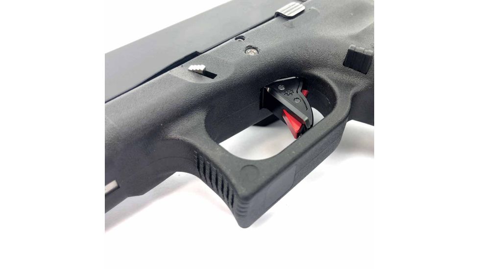 Cross Armory Glock Gen 1-4 Performance Drop In Trigger, 9mm, Aluminum Finish, Black/Red, Small, CRGTDI