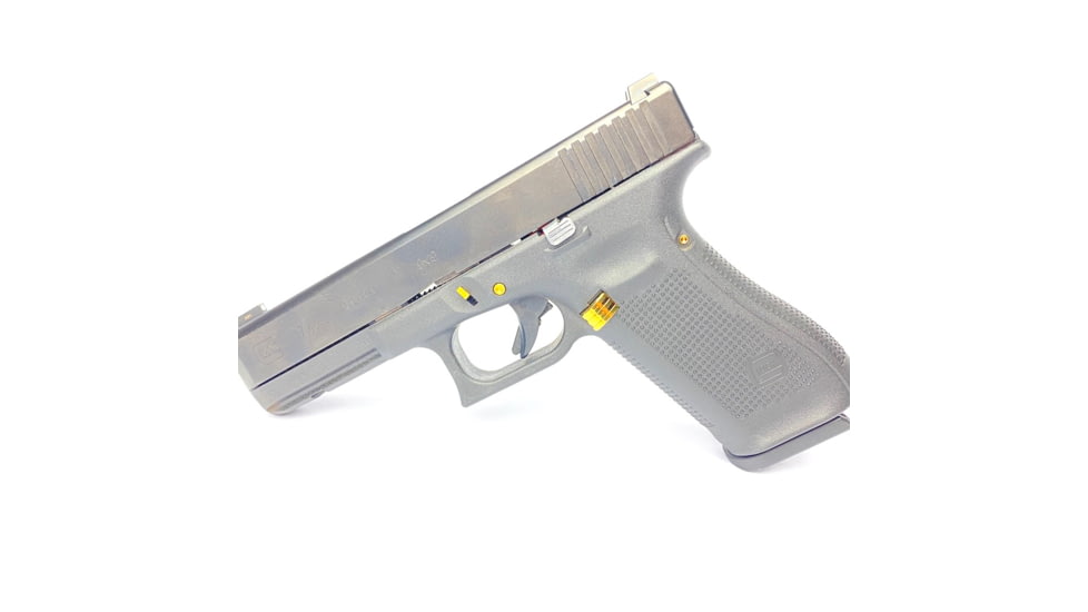 Cross Armory Glock 3-Piece Kit, 3 Pin Set, Extended Mag Catch, Extended Slide Lock, Gen 5, Gold, CRG5OKGD