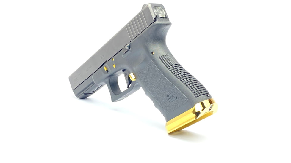 Cross Armory Glock Operator Kit, 3-Piece Generation 1-3 w/ 3-Pin set, Extended Metal Mag Catch, Ext.Slide Lock, Gold, crGOKgd