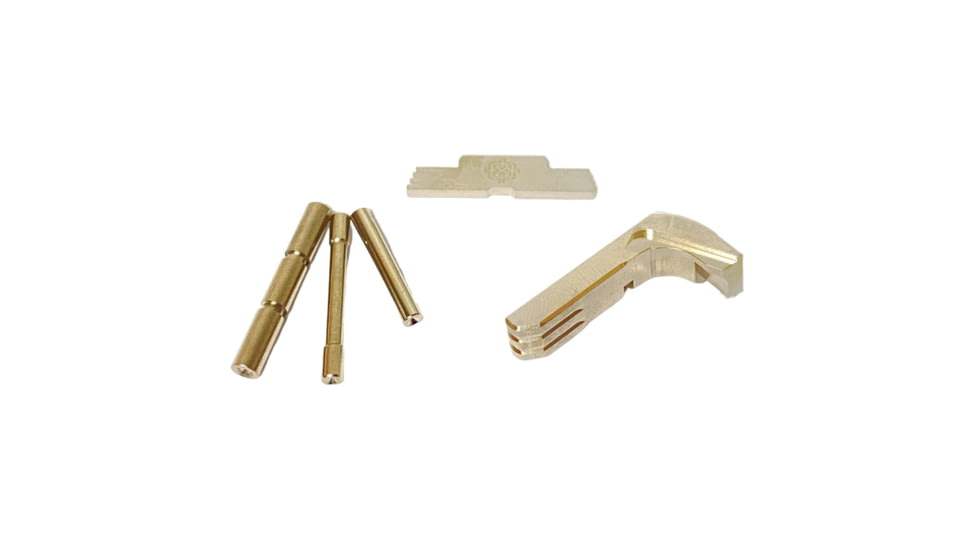 Cross Armory Glock Operator Kit, 3-Piece Generation 1-3 w/ 3-Pin Set, Extended Metal Mag Catch, Extended Slide Lock, Silver, Small, CRGOKSV