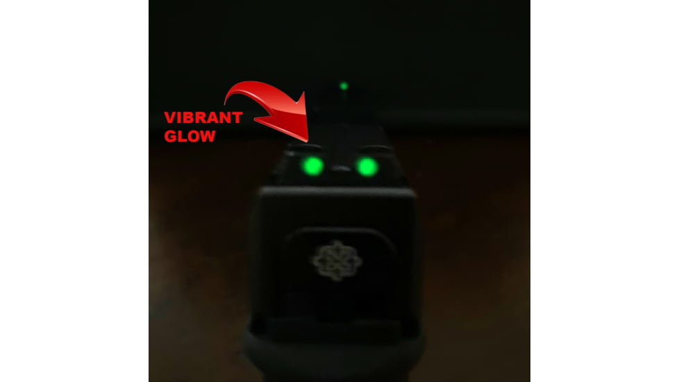USED Cross Armory Glow-In-The-Dark Pistol Sights, Black, Tall, crGSt-bk, EDEMO2, Used, Condition Like New, Open Box