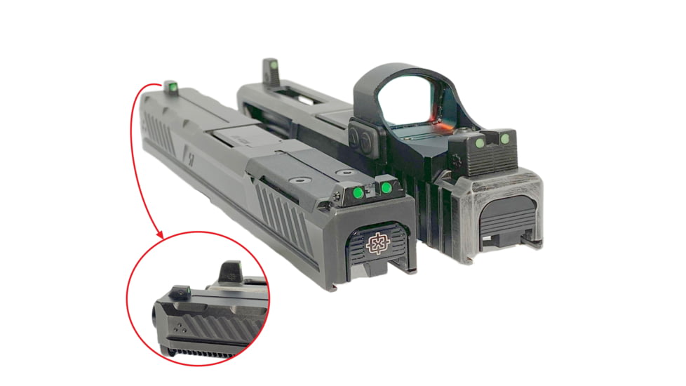 USED Cross Armory Glow-In-The-Dark Pistol Sights, Black, Tall, crGSt-bk, EDEMO2, Used, Condition Like New, Open Box