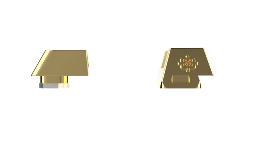 Cross Armory Glow-In-The-Dark Pistol Sights, Gold, Standard, crGSs-gd