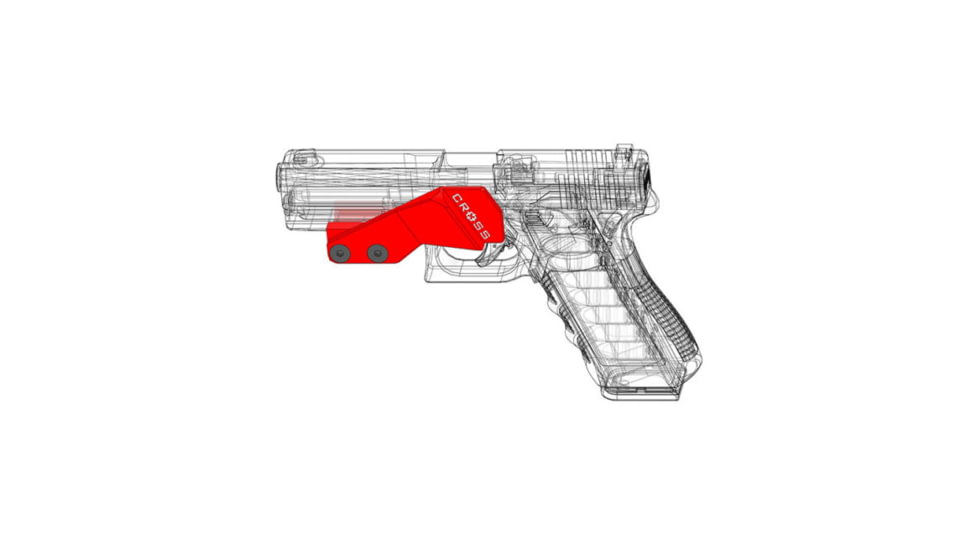 Cross Armory Thumb Grip, Pistol Thumb Rest 3.5X1.75X1.75, Aluminum, crTG