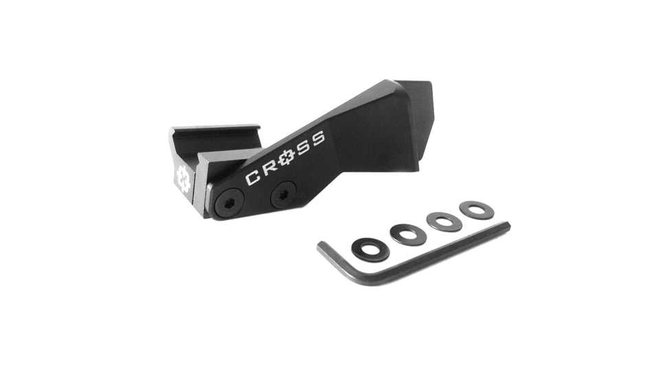 Cross Armory Thumb Grip, Pistol Thumb Rest 3.5X1.75X1.75, Aluminum, Black, Small, CRTG