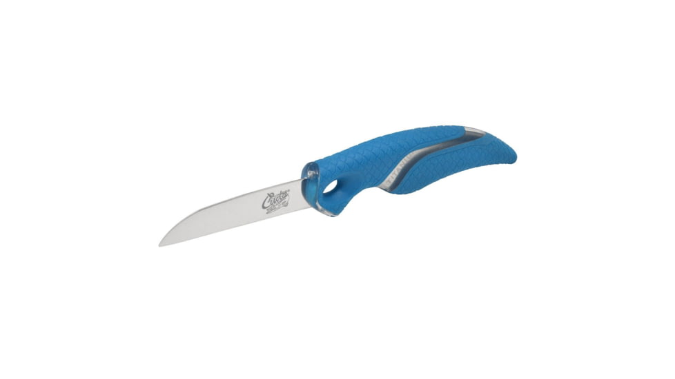 Cuda 2.5in Titanium Bonded Bait Knive, Titanium Bonded Blade, Non-Slip Cuda Scale Pattern Grips, 18834