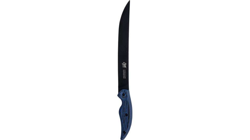 Cuda Knives Cuda 10 in Professional Fillet Fixed Blade Knife, 10in, Stainless Steel, Standard Edge, Blue/Black Micarta Handle, 18131