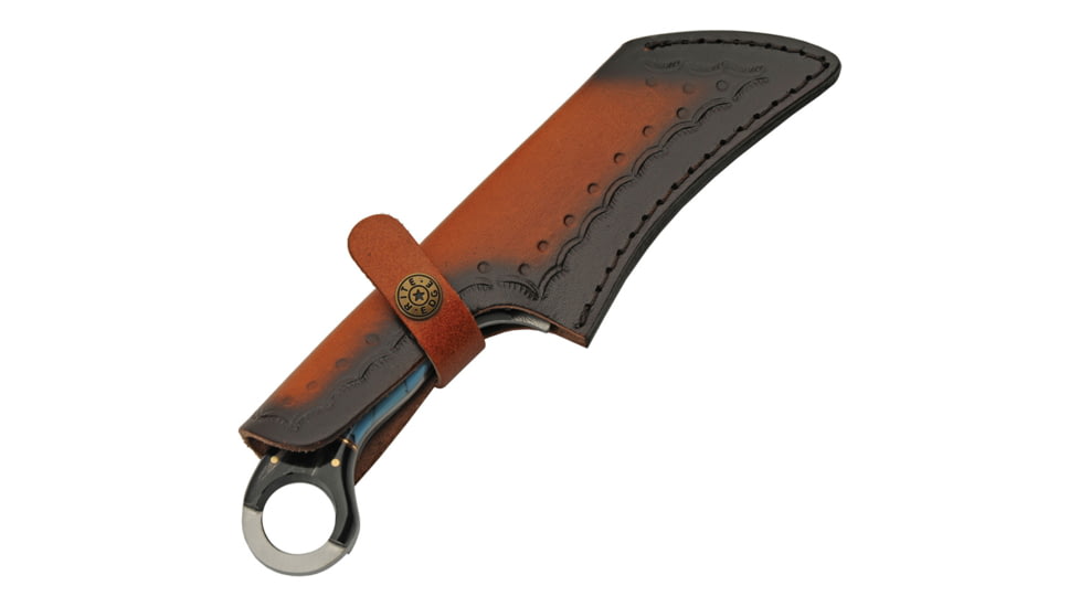 Damascus Karambit Horn/Turquoise