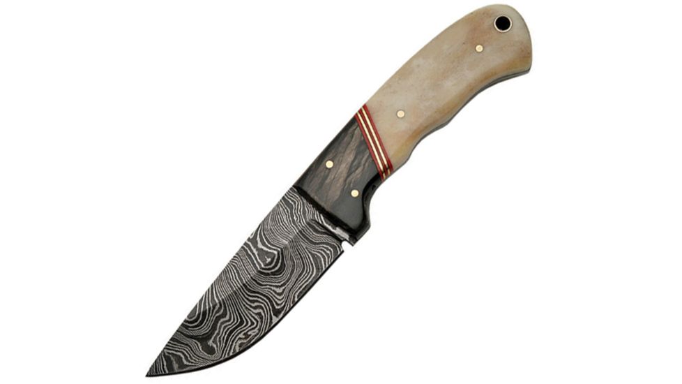 Damascus Skinner Knife w/ Bone Handle DM1068