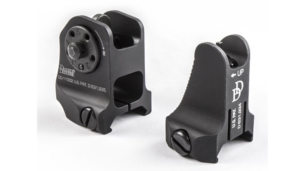 Daniel Defense A1.5 Top Mounted Fixed Front and Rear Sight, Black, 19-088-09116