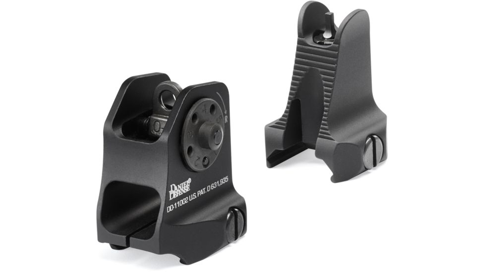 Daniel Defense A1.5 Top Mounted Fixed Front and Rear Sight, Black, 19-088-09116