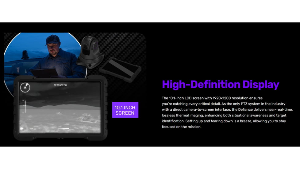 Dark 30 Defiance LS 384 PTZ Thermal Imaging Camera, 30mm, 60 Hz, 640x480 Pixels, Black, DT27001