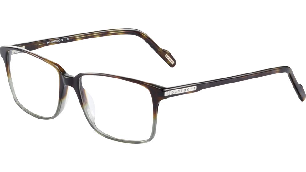 Davidoff 91054 Single Vision Prescription Eyeglasses, Brown Havana Grey Frame, 91054-6970SV