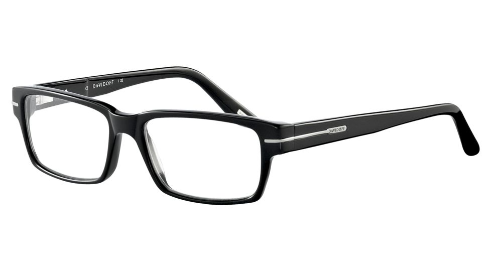 Davidoff 91021 Single Vision Prescription Eyeglasses - Black Frame and Clear Lens 91021-8840SV