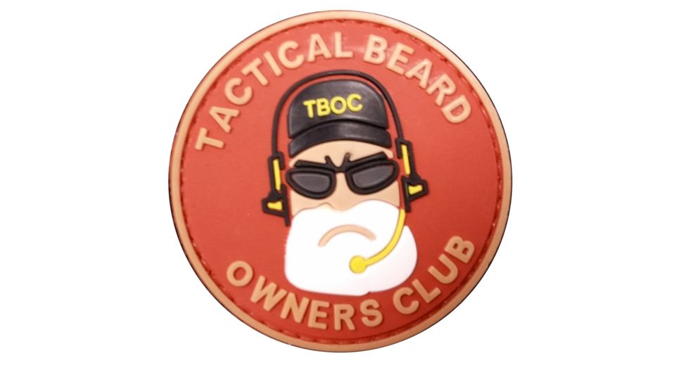 DDT Rubber Morale Patch, Beard, White DDT50123