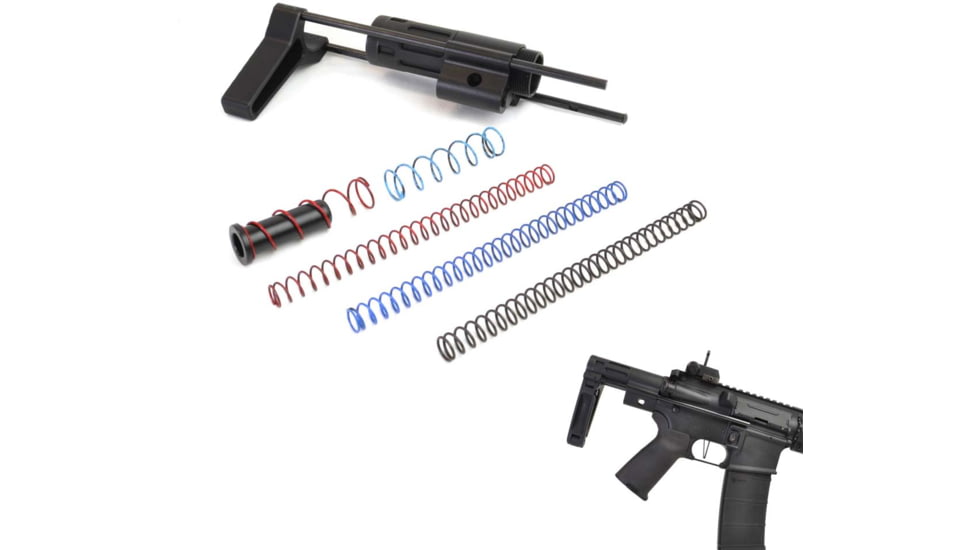 Dead Foot Arms Subcompact Weapon 4in Stock for Rifle Caliber AR Platform Rifles Gen 2, Black Anodized, 80050