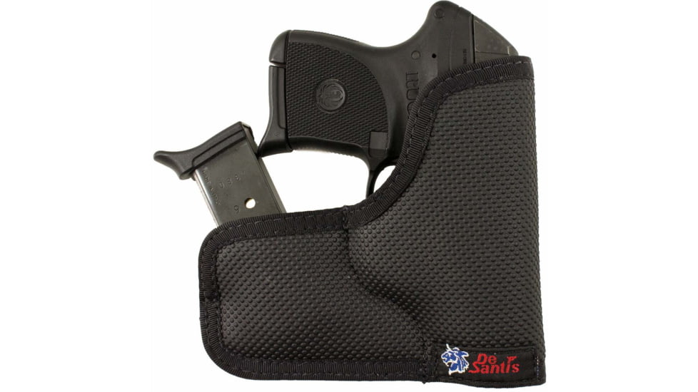 DeSantis Ammo Nemesis Pocket Holster, S&amp;W J FrameS 2in-2 1/4in, M&amp;P 340 2in, Bodyguard 38, Taurus 85 2in, Ruger LCR 1 7/8in, LCRX, Ambidextrous, Nylon, Black, M33BJN3Z0