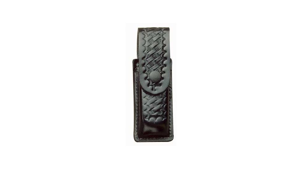 DeSantis Black - Plain - Single Magazine Pouch With Flap - Nickel Snap U49BJJJZ1