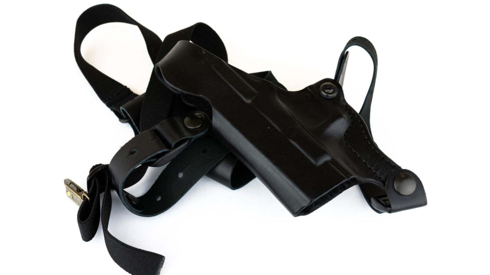 DeSantis C.E.O. Shoulder Rig Leather Holsters, Glock 20, 21, 21SF, 29, 30, 37, 38, 39, Left Hand, Plain, Black, 11ZBBE8Z0