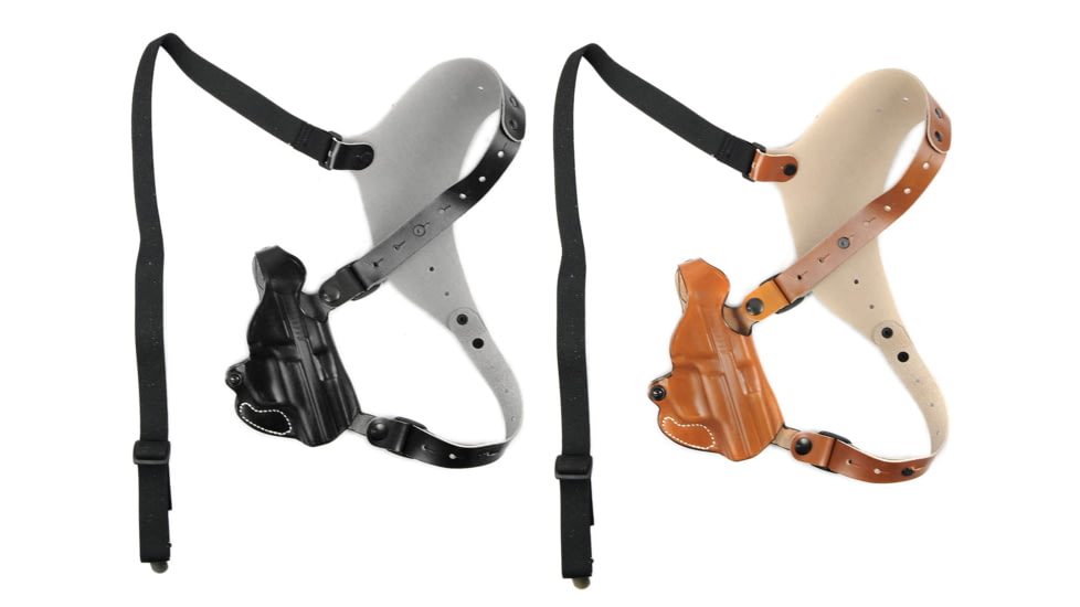 DeSantis C.E.O. Shoulder Rig Holsters, Black, Tan
