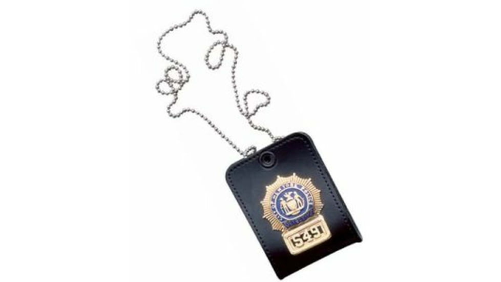 DeSantis Combo ID Case with Chain, Ambidextrous, Plain, Black, U35BJZZZ0