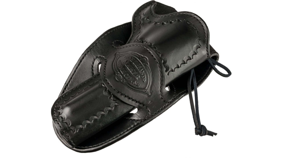 DeSantis Desperado Leather Belt Holster, Colt SAA 4 3/4in, Ruger Vaquero 4 3/4in, Left Hand, Lined, Black, 088BD54Z0