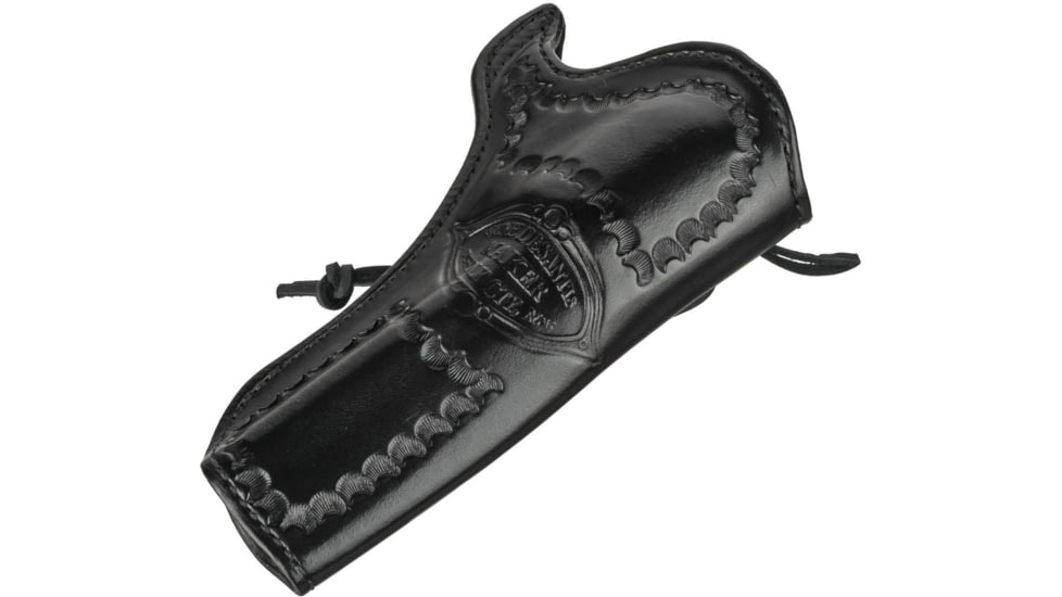 DeSantis Doc Holliday Leather Belt Holster, Colt SAA 4 3/4in, Ruger Vaquero 4 5/8in, Left Hand, Lined, Black, 081BD54Z0