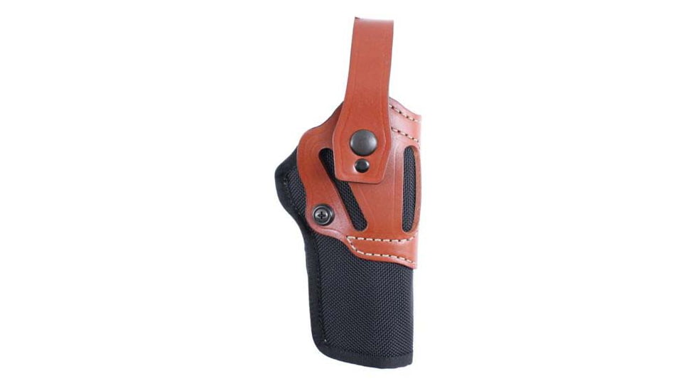 DeSantis Dual Angle Hunter Hybrid Belt Leather Holster, Colt Anaconda 4in, Dan Wesson 44VH 4in, Ruger Redhawk 4in, S&amp;W N Frame 4in, Classic Hunter, Ambidextrous, Plain, Black, M90BJ44Z0