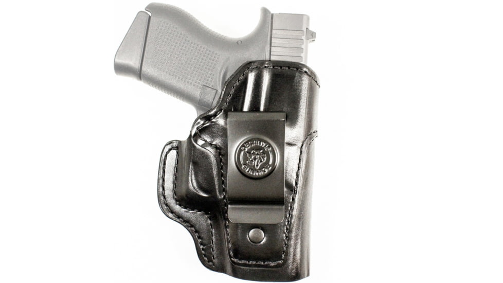 DeSantis Inside Heat IWB Saddle Leather Holsters, H&K CC9 With Or Without Red Dot Sight, Right, Black, 127BA7ZZ0