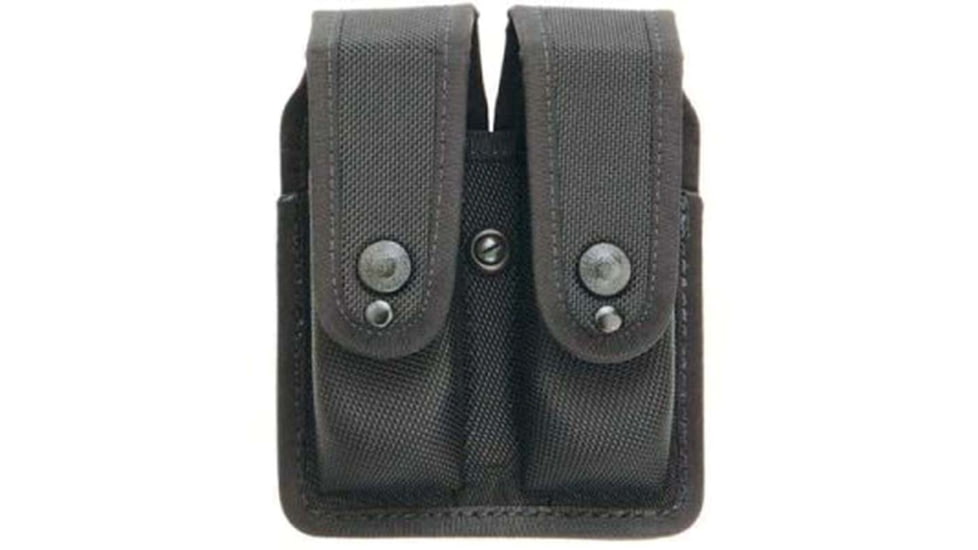 DeSantis Nylahide Double Mag Pouch, Fits Most Double Stack 9mm/40cal Magazines, Ambidextrous, Nylon, Black, M83BJGGZ3
