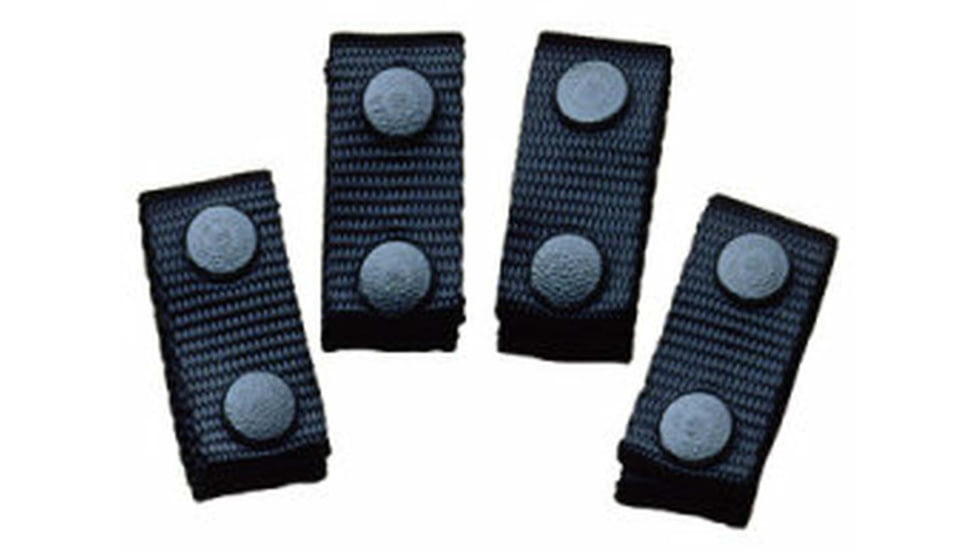 DeSantis Nylon Belt Keepers - Set of 4, 2in, Ambidextrous, Nylon, Black, N01BJ01Z3