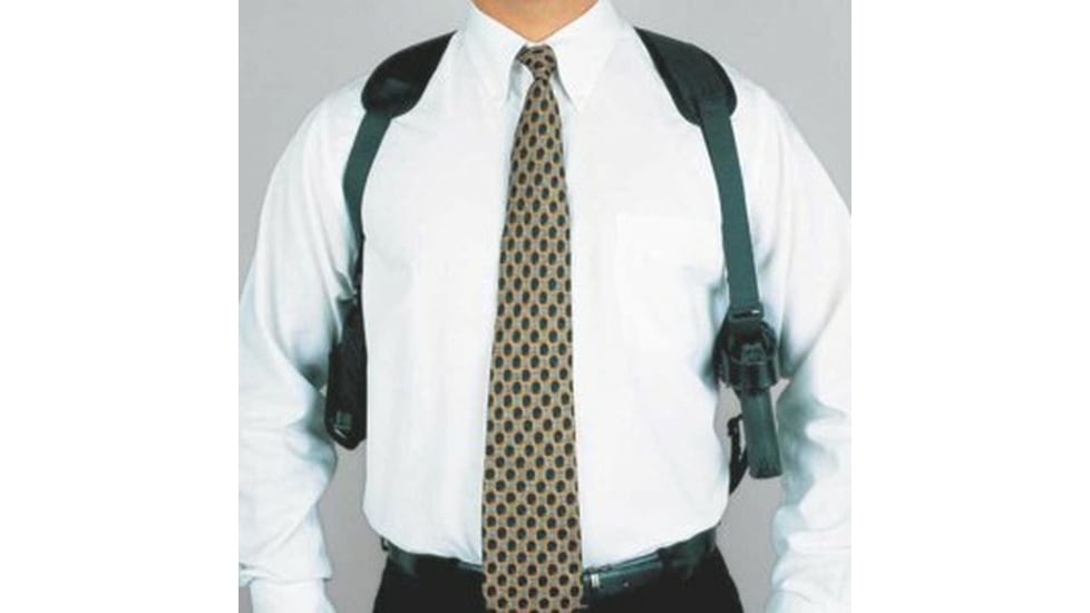 DeSantis Patriot Shoulder Rig, Colt Government Model 45, Commander, Officer, Kimber Custom, Compact, Ultra Carry, Para P10, P12, P13, P14 , Ambidextrous, Nylon, Black, N84BJ85L0