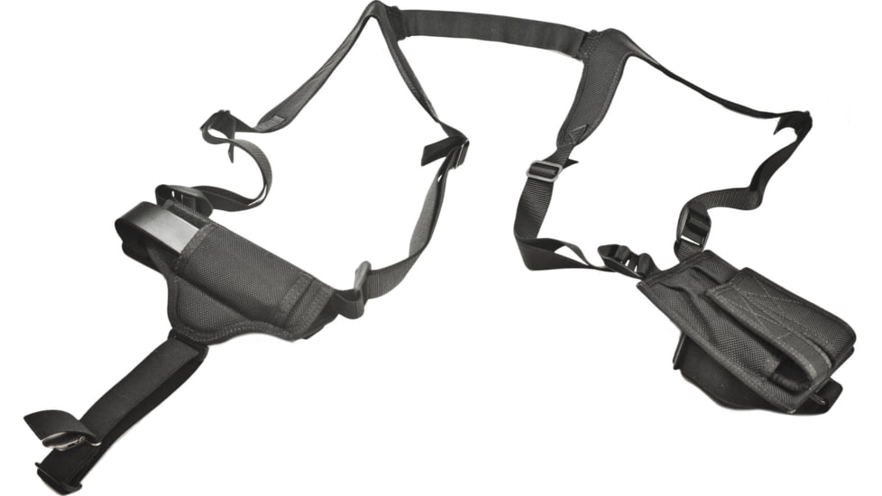 DeSantis Patriot Shoulder Rig, Colt Government Model 45, Commander, Officer, Kimber Custom, Compact, Ultra Carry, Para P10, P12, P13, P14 , Ambidextrous, Nylon, Black, N84BJ85L0