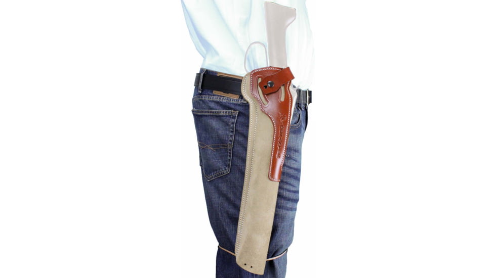 DeSantis Ranchero Ambidextrous Western Rig, Fits Mares Legs Rifles From Henry, Rossi, Winchester and Others, Ambidextrous, Plain, Natural, 183NJG2Z0