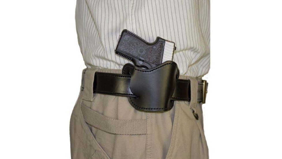DeSantis Simple Slide Belt Leather Holster, Fits Most Small Autos, Right Hand, Lined, Black, 119BAG1Z0