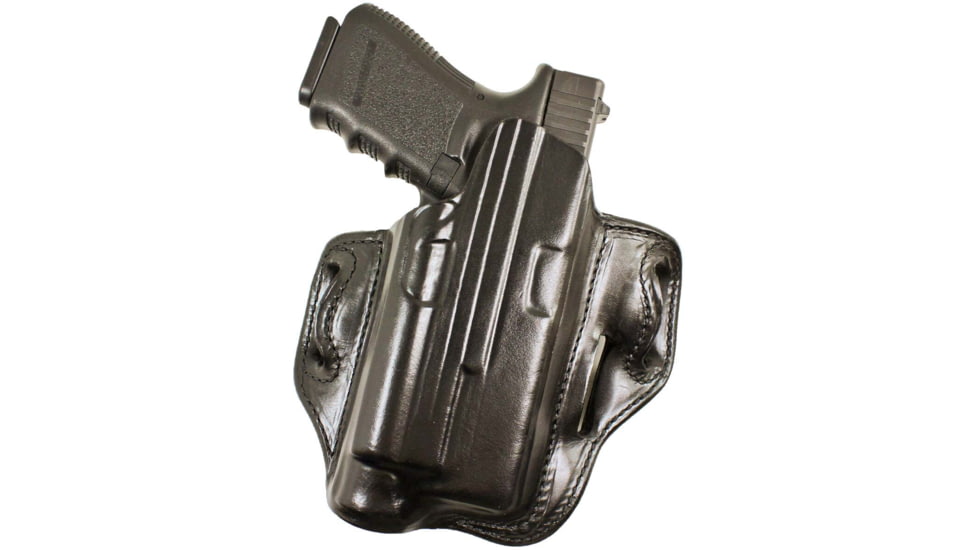 DeSantis Speed-Lite Belt Leather Holster, Glock 19, 23, 32 w/ Streamlight TLR-7 or TLR-8, Right Hand, Plain, Black, 132BA5KZ0