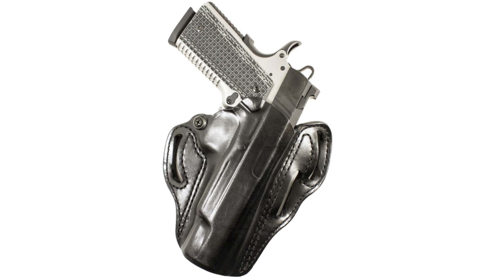 DeSantis Speed Scabbard Leather OWB Belt Holsters - FN, FN Herstal FN 509, FN Herstal FN 509 Tactical, Left Hand, Plain, Black, 002BB1JZ0