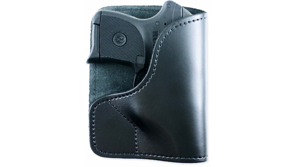 DeSantis The Trickster Leather Pocket Holster, SIG P238, P238 Equinox, Kahr P380, Taurus 738, Ruger LCP 380cal, Keltec P3AT, P32, Ambidextrous, Plain, Black, 021BJP6Z0