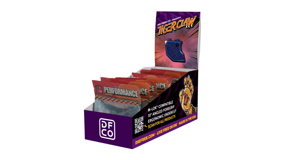DFCO Tiger Claw AR Grip, Black, CARTON-10-TC-BLK