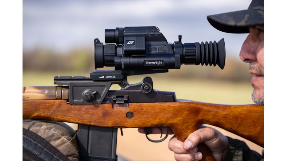 DNT Optics ThermNight 2.5-10x Thermal Rifle Scope, 5-20x Day/Night w/ Laser Rangefinder