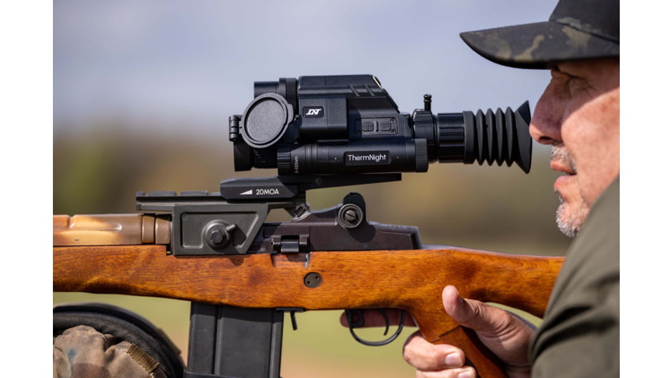 DNT Optics ThermNight 2.5-10x Thermal Rifle Scope, 5-20x Day/Night w/ Laser Rangefinder