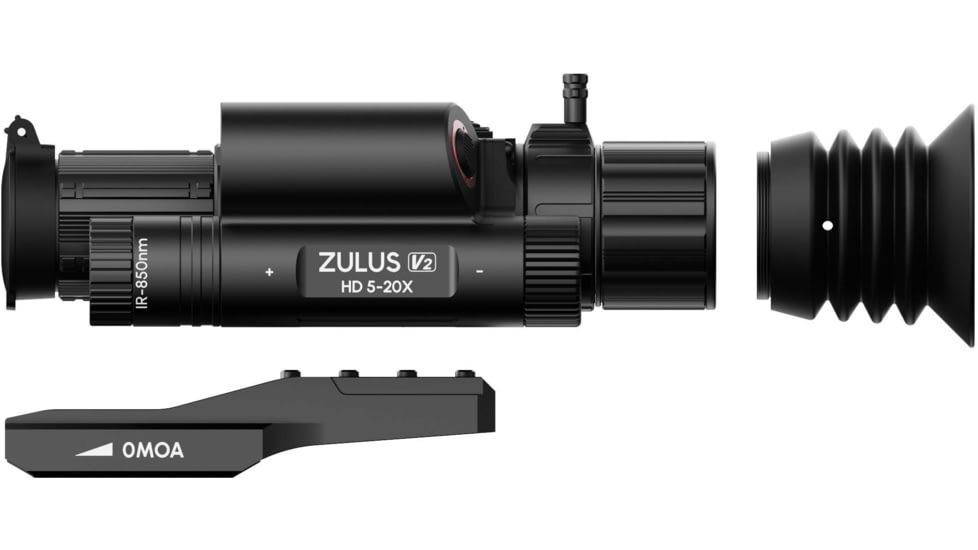 DNT Optics Zulus HD 5-20x V2 Digital Night Vision Riflescope w/ Laser Rangefinder