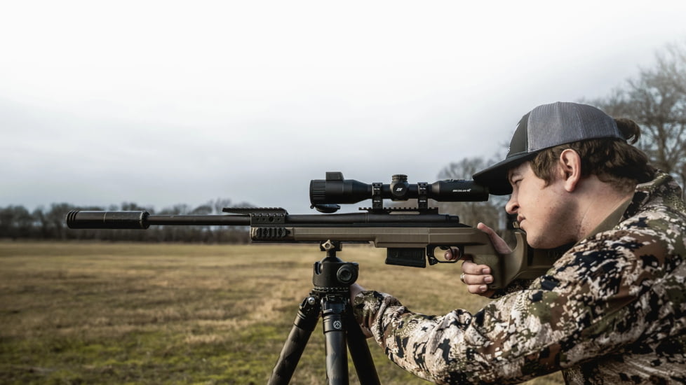 DNT Optics Zulus 4K 3-24x50mm Night Vision Riflescope w/Laser Rangefinder and DNT Ballistic Engine, Black, ZT4K324R