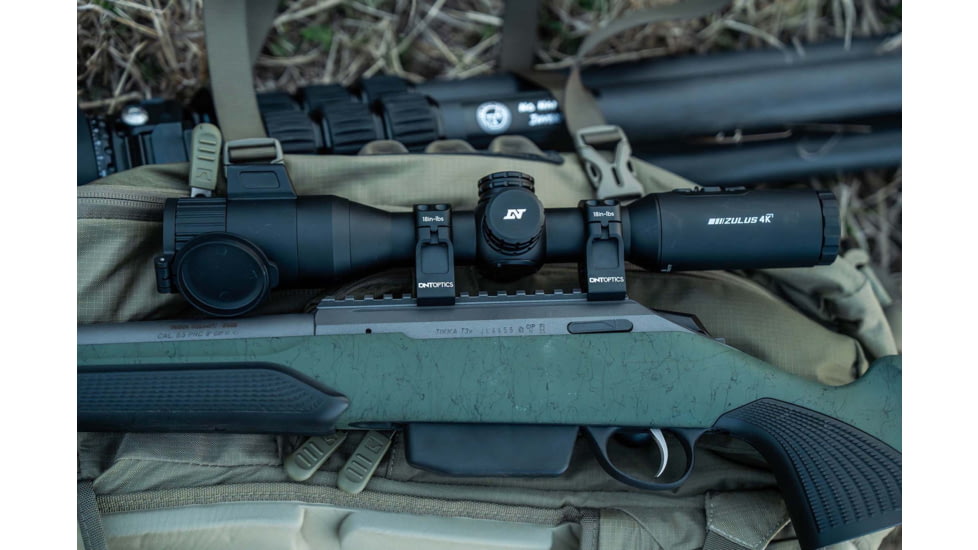DNT Optics Zulus 4K 3-24x50mm Night Vision Riflescope w/Laser Rangefinder and DNT Ballistic Engine, Black, ZT4K324R