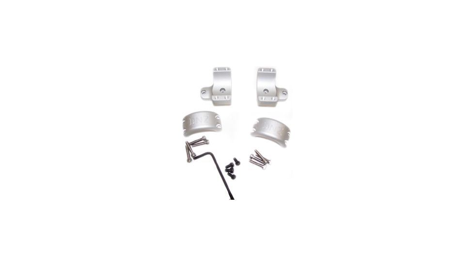 DNZ Products Hunt Masters Two Piece Mounts - Savage Flatback 2003 And Older, Medium Ring, 30 mm Tube, 4 Screws, Silver, 2SF3TMS