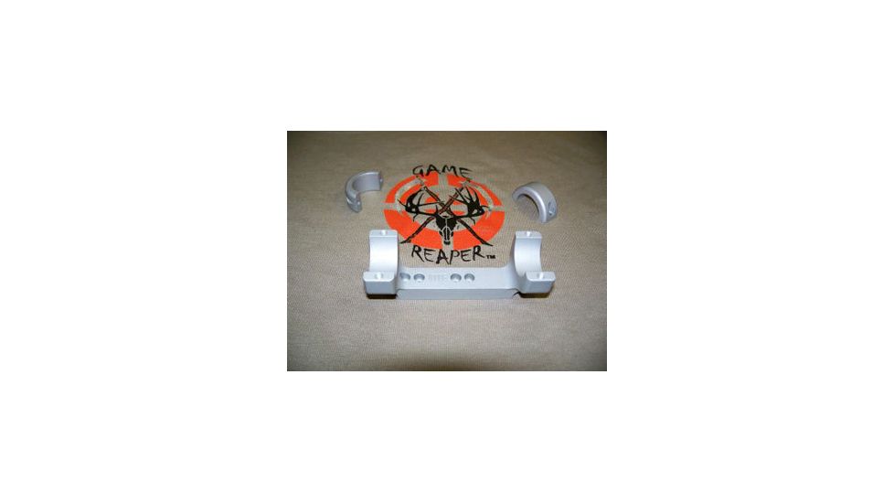 DNZ Products Game Reaper Scope Mount - Remington 700 Short Action, Medium Ring, 0 MOA, 30 mm Tube, Silver, 35700