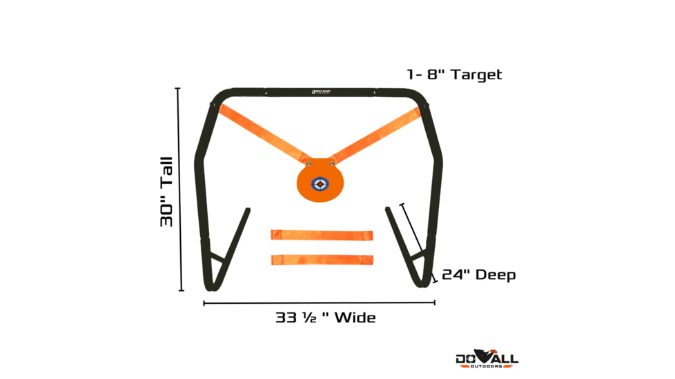 Do All Outdoors High Cal Gong, Black and Orange, 9 mm to 30-06, RR1000